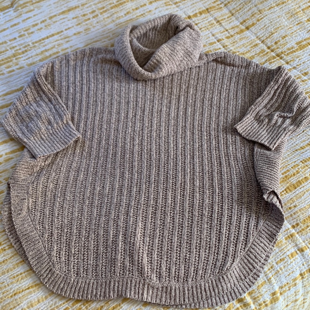 Light Tan Cowl Neck Sweater